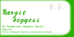 margit hegyesi business card